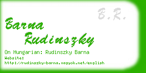 barna rudinszky business card